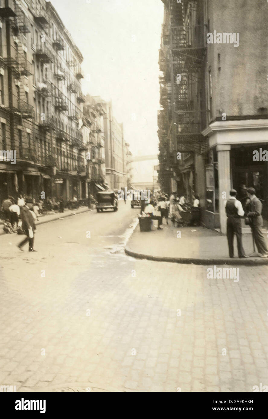 Una strada nel centro di New York, Stati Uniti d'America Foto Stock