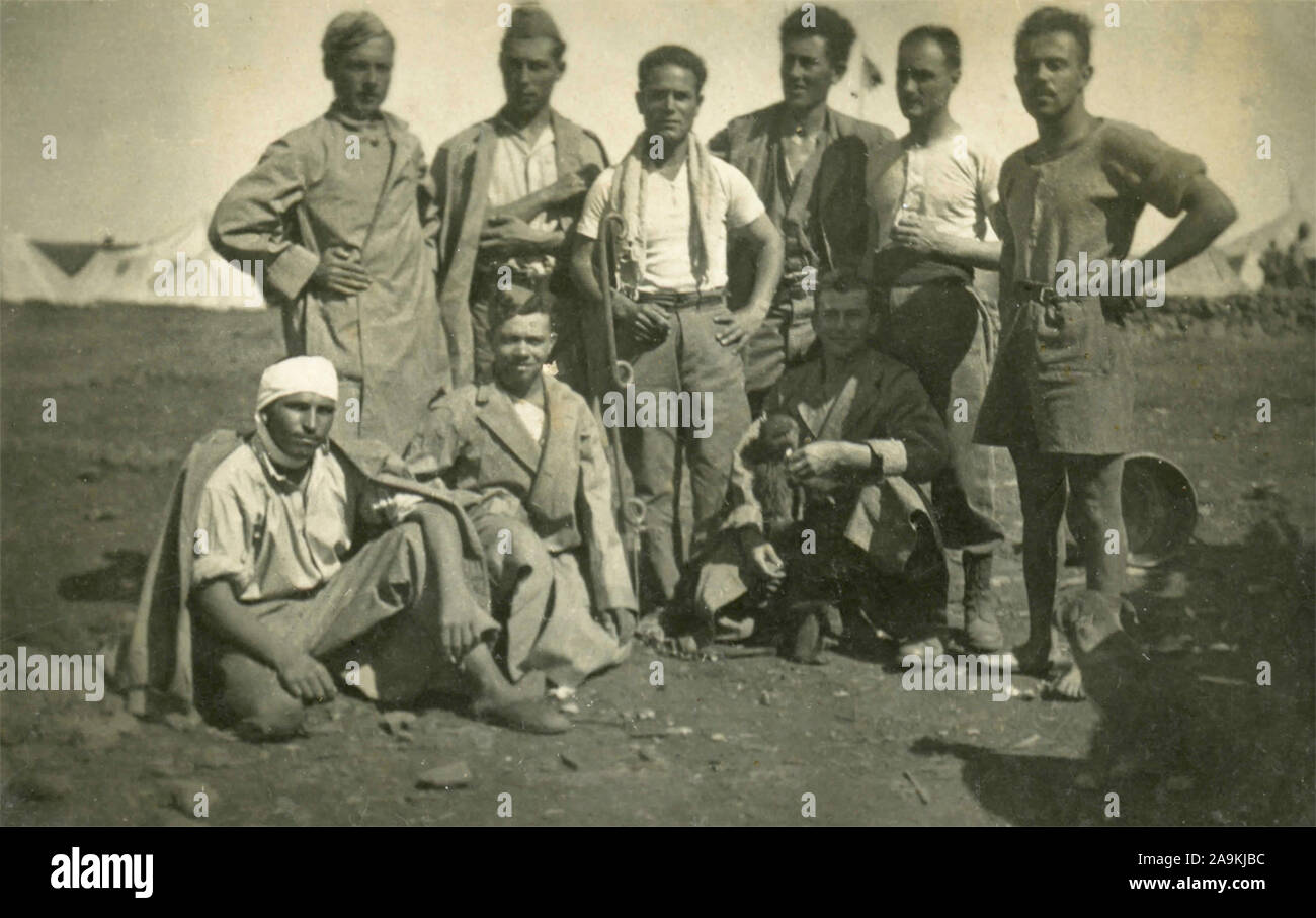 Coloniale italiano soldati , Adi Quala , Eritrea Foto Stock