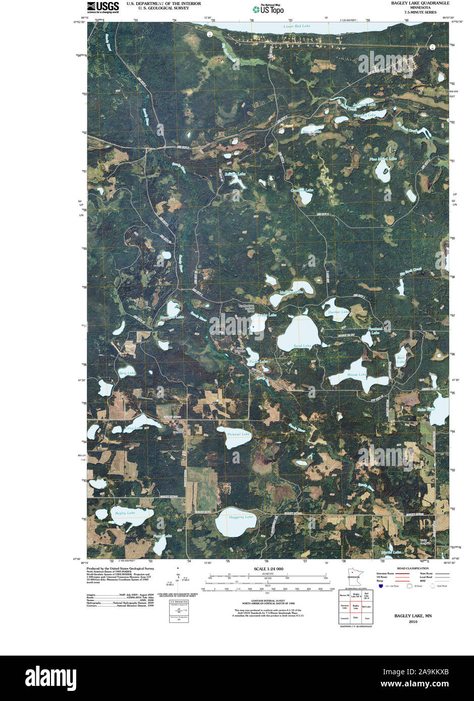 Mappa di bagley, minnesota immagini e fotografie stock ad alta