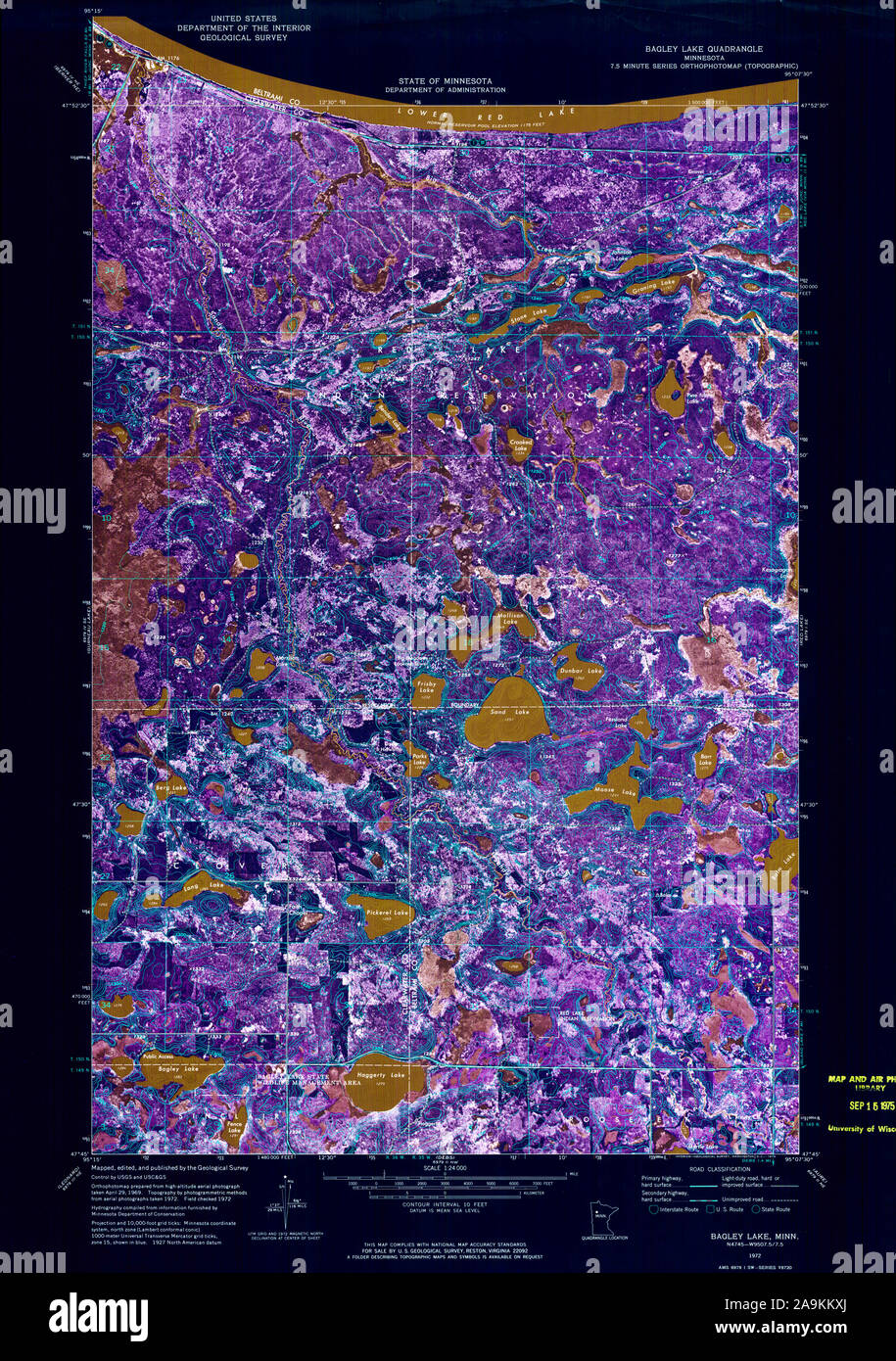 Mappa di bagley, minnesota immagini e fotografie stock ad alta