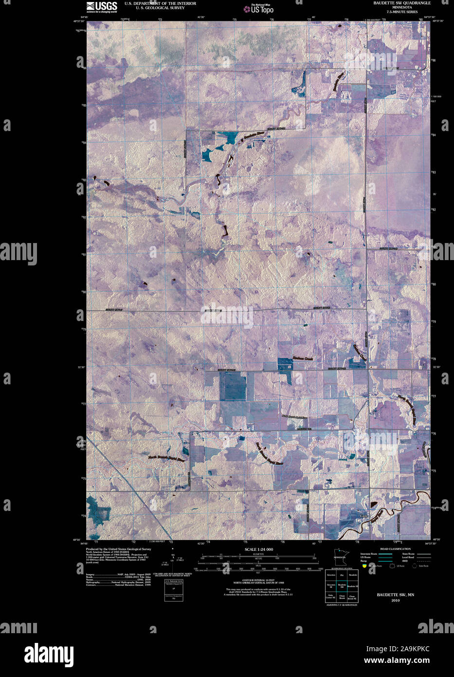 Baudette minnesota mappa immagini e fotografie stock ad alta