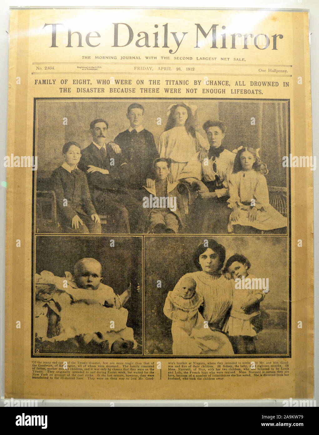 The Titanic Story, The SeaCity Museum, Southampton, Hampshire, Regno Unito Foto Stock