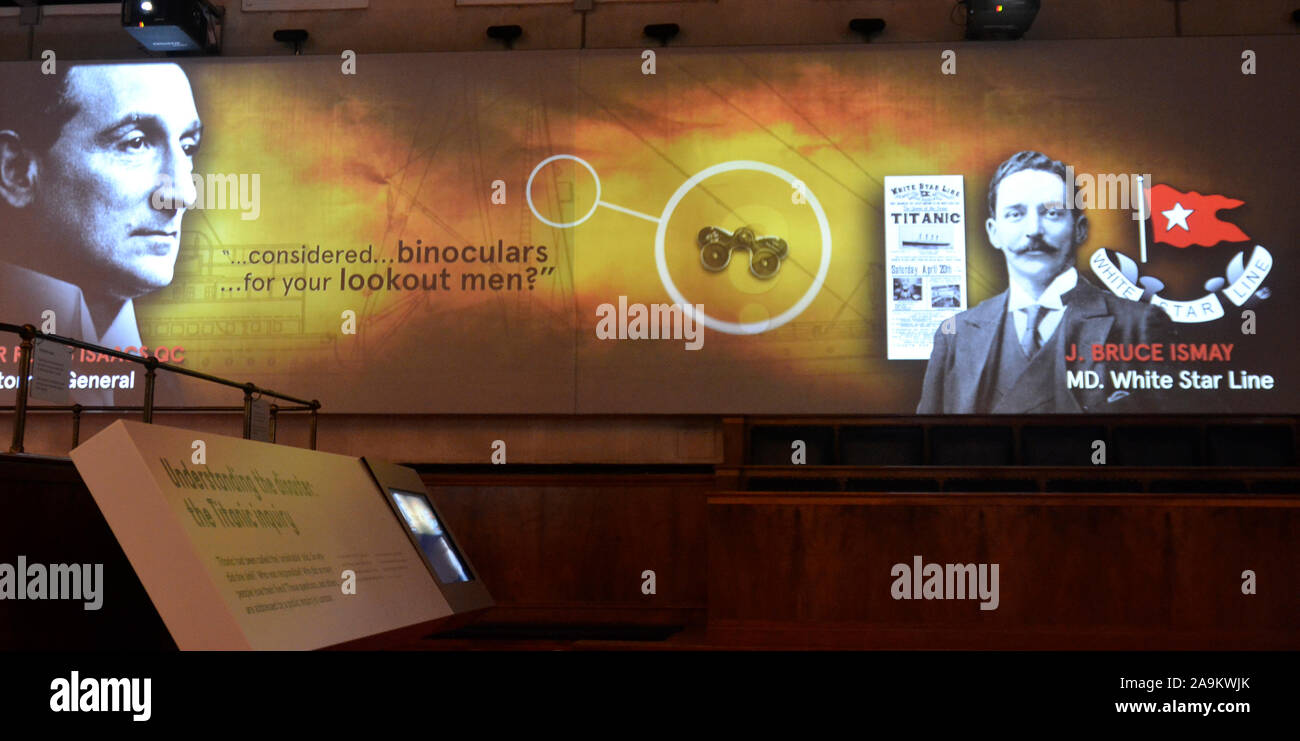 The Titanic Story, SeaCity Museum, Southampton, Hampshire, Regno Unito Foto Stock