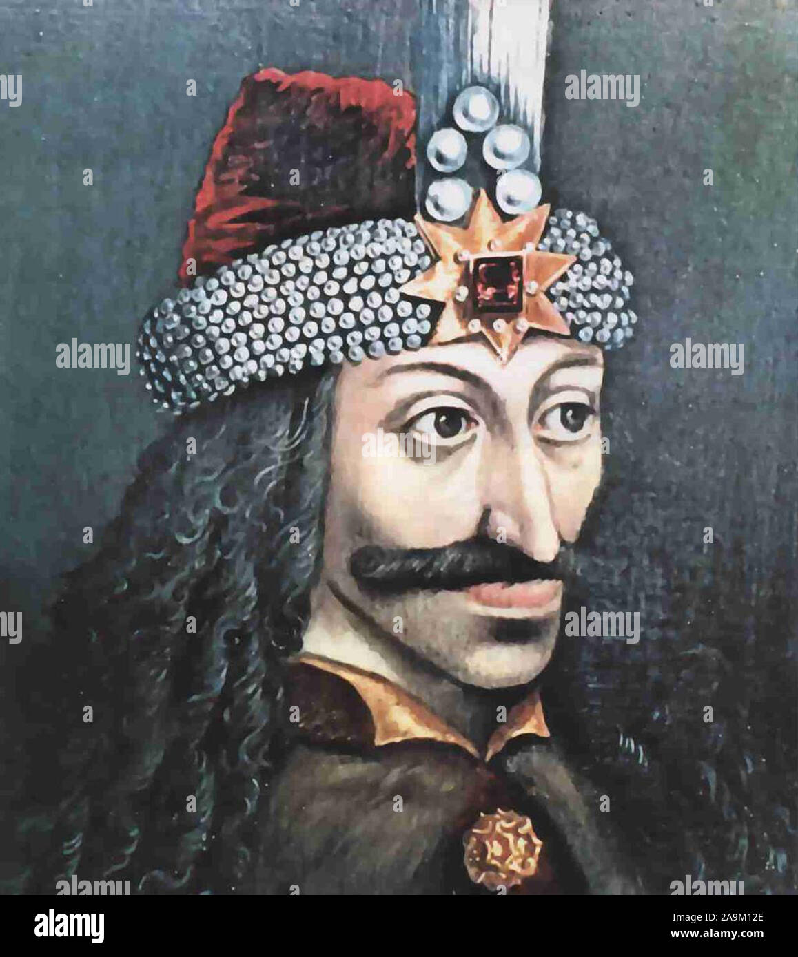 Ritratto di Vlas Tepes Dracula di Wallacchia Foto Stock
