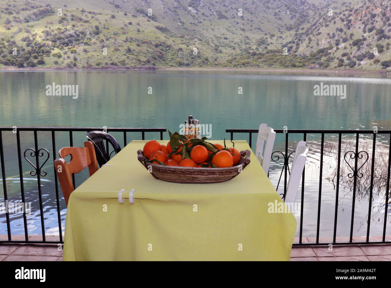 Lago di Kournas a Creta Foto Stock