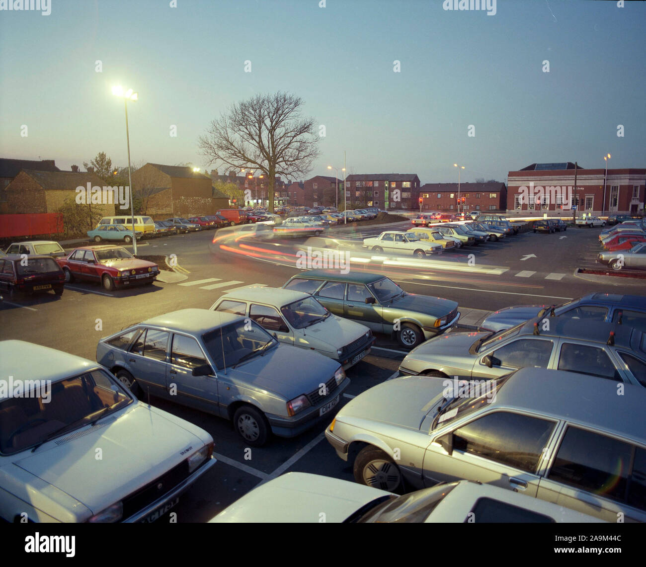 1989 Stretford District Shopping Centre, Manchester North West England, Regno Unito Foto Stock