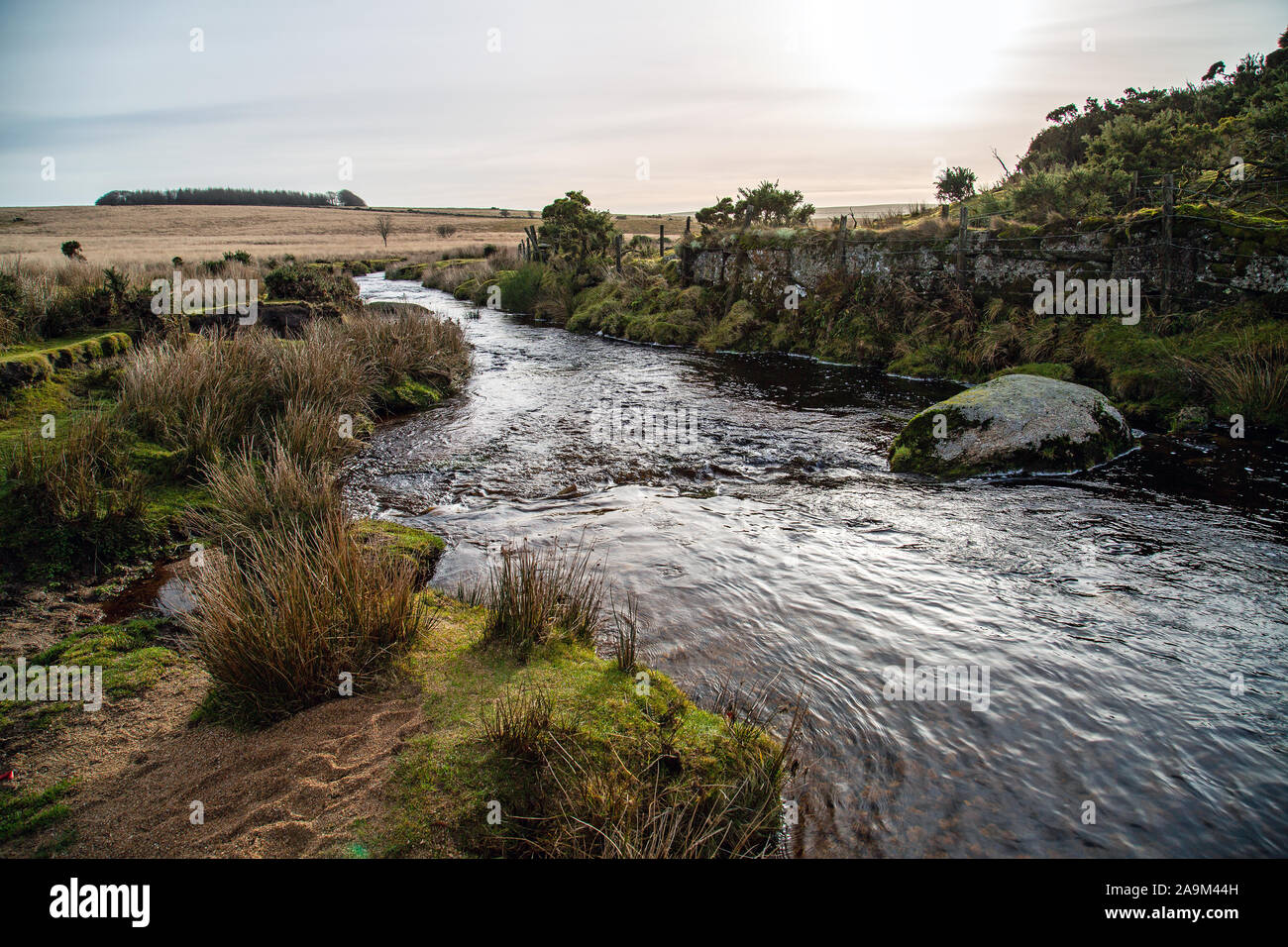 Dartmoor River. Foto Stock