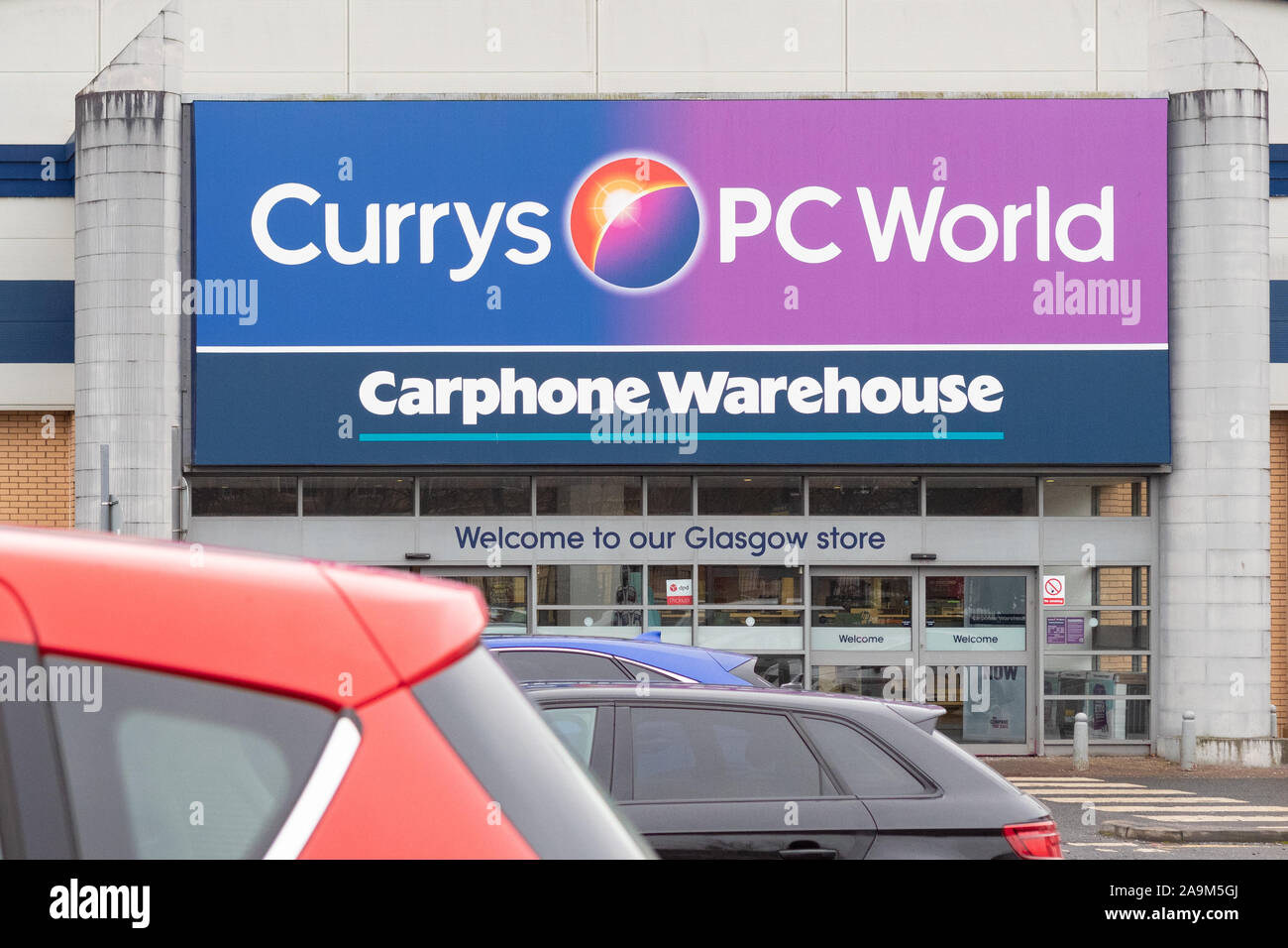 Currys PC World Carphone Warehouse Glasgow, Scotland, Regno Unito Foto Stock