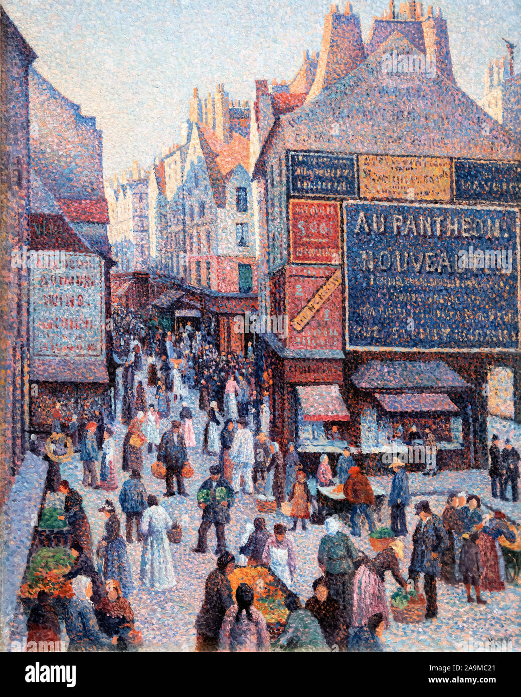 La Rue Mouffetard da da Maximilien Luce (1858-1941), olio su tela, 1889/90 Foto Stock