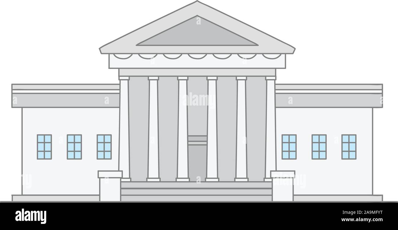 Doodle illustrazione della White House Building Illustrazione Vettoriale