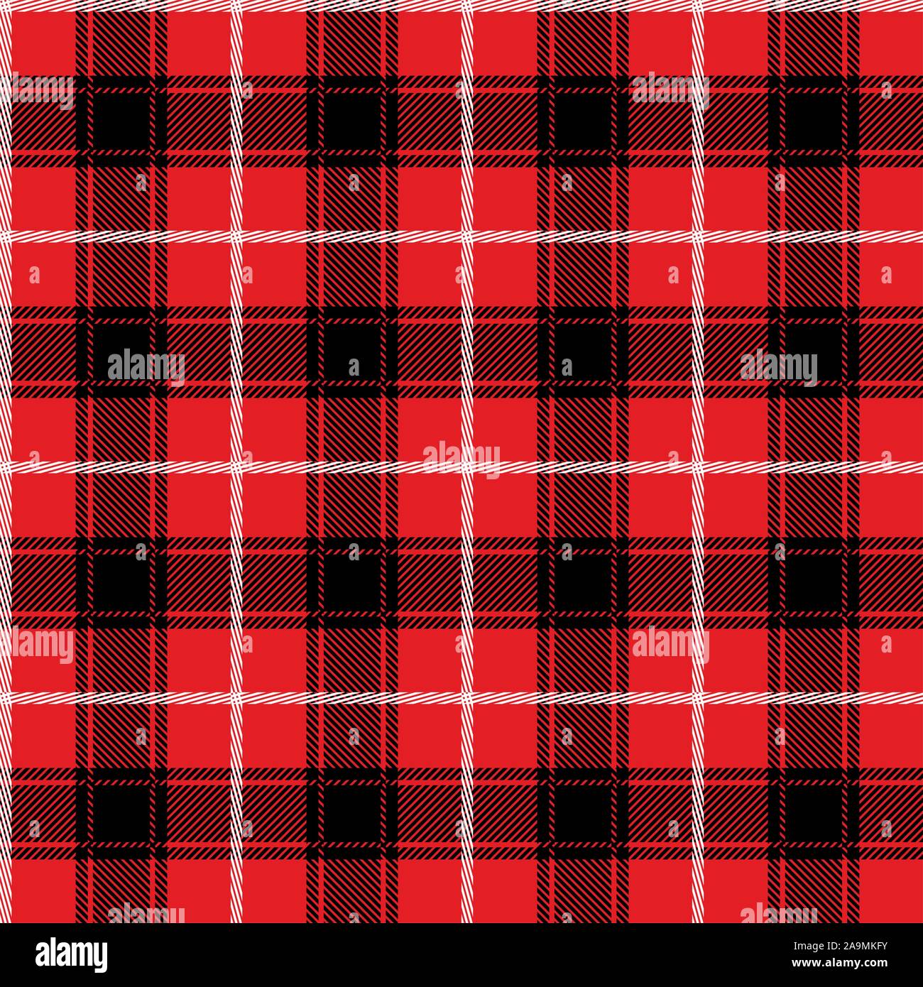Plaid pattern. Modello per tessuti abbigliamento. Red Lumberjack. Seamless flanella tartan shirt stampa. Natale sfondo decorativo - Vettore Illustrazione Vettoriale