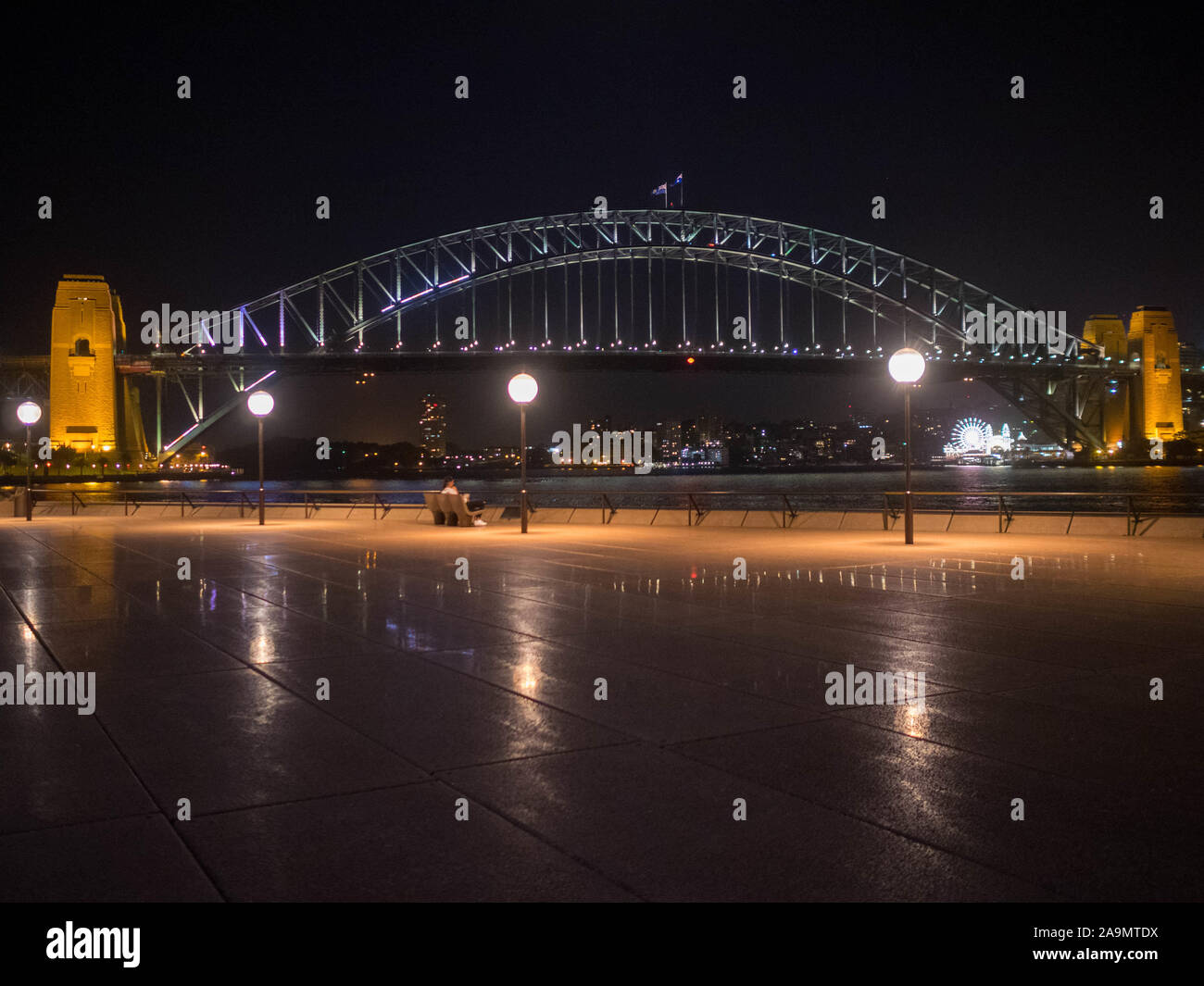 Il Sydney Harbour Bridge Night Shot Foto Stock