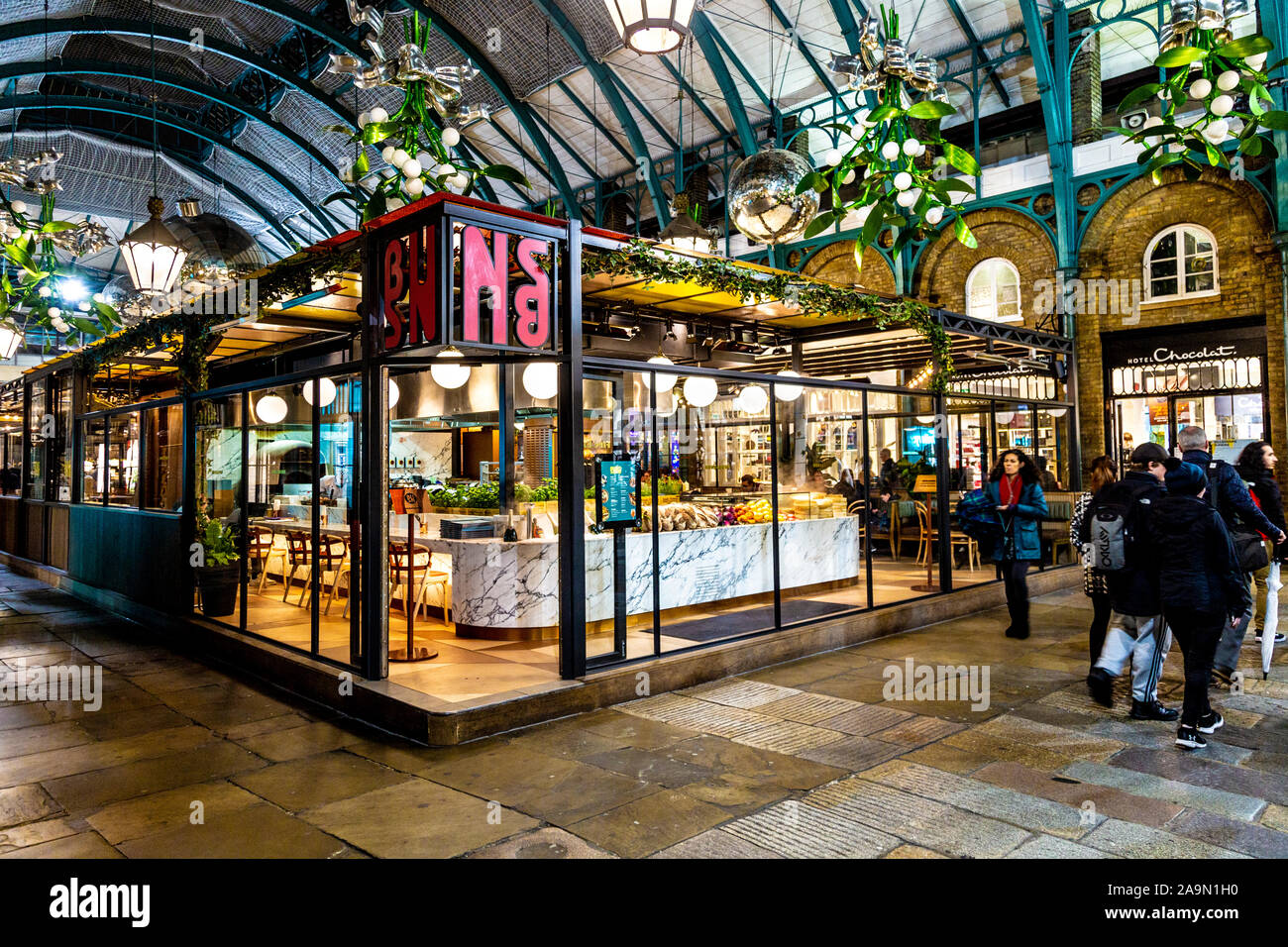 Ristorante Buns & Buns presso il Covent Garden Market, Londra, Regno Unito Foto Stock