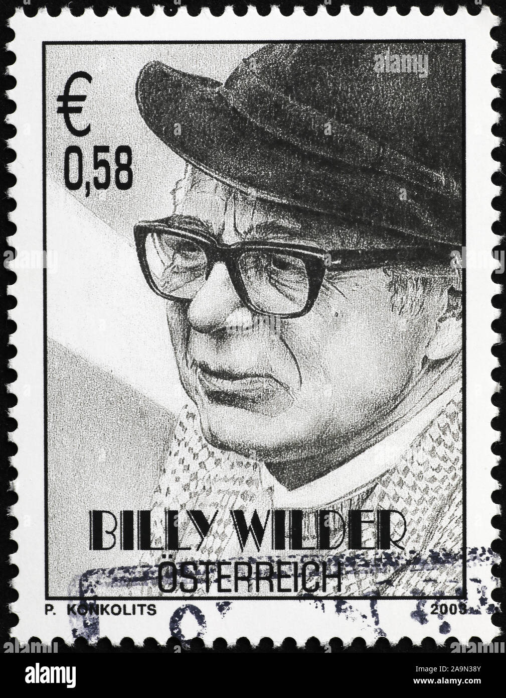 Film maker Billy Wilder sul francobollo Foto Stock