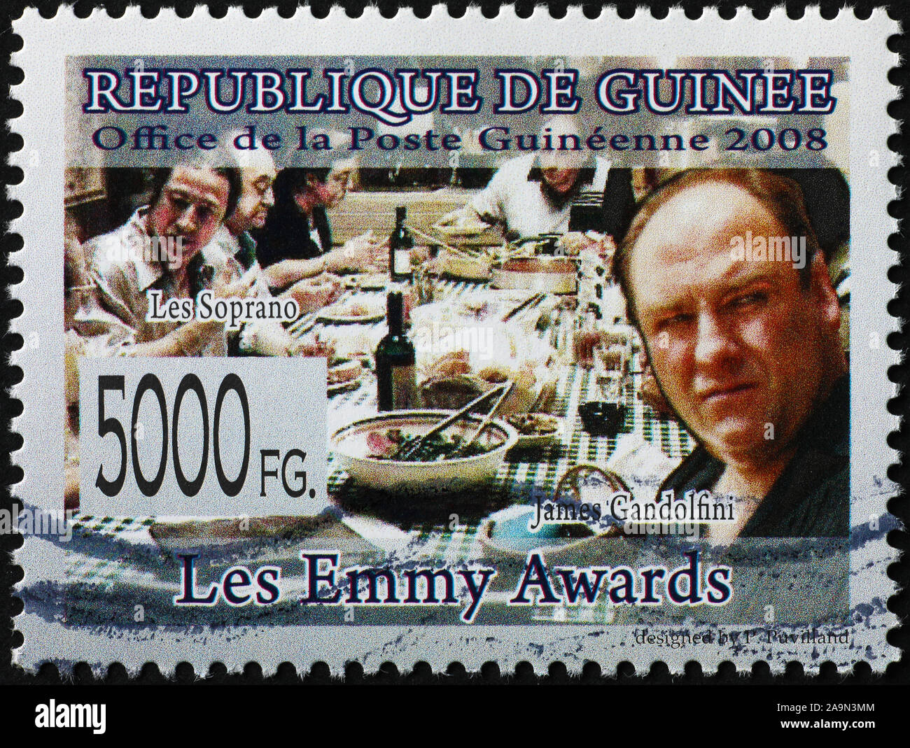 James Gandolfini sul francobollo Foto Stock