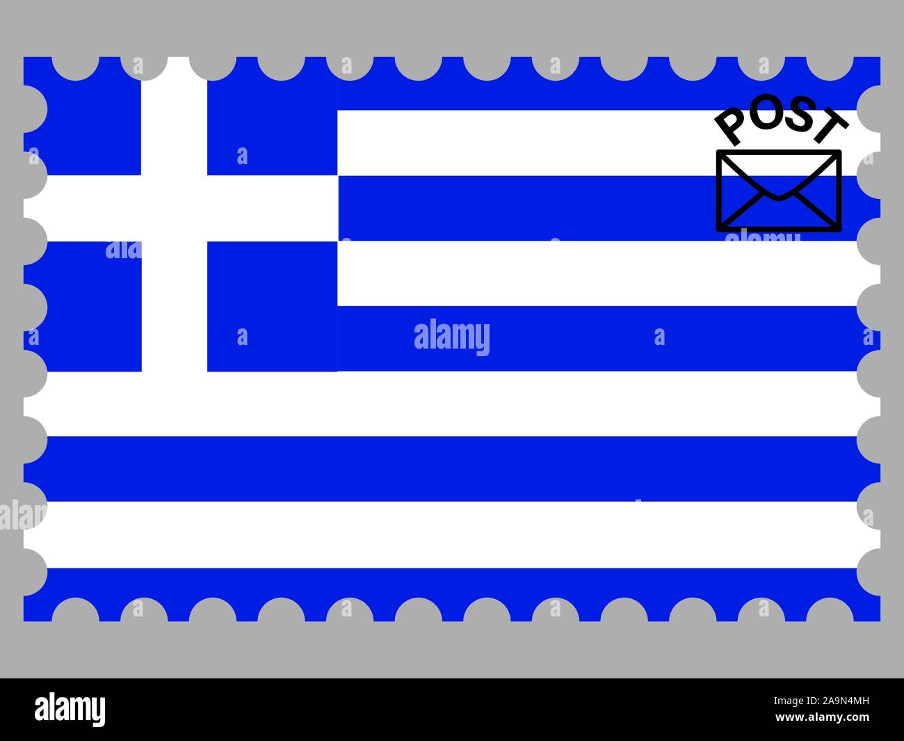 Bandiera nazionale della Repubblica ellenica anche sapere come la Grecia . colori originali e proporzione. Semplicemente illustrazione vettoriale, da paesi flag impostato. Illustrazione Vettoriale