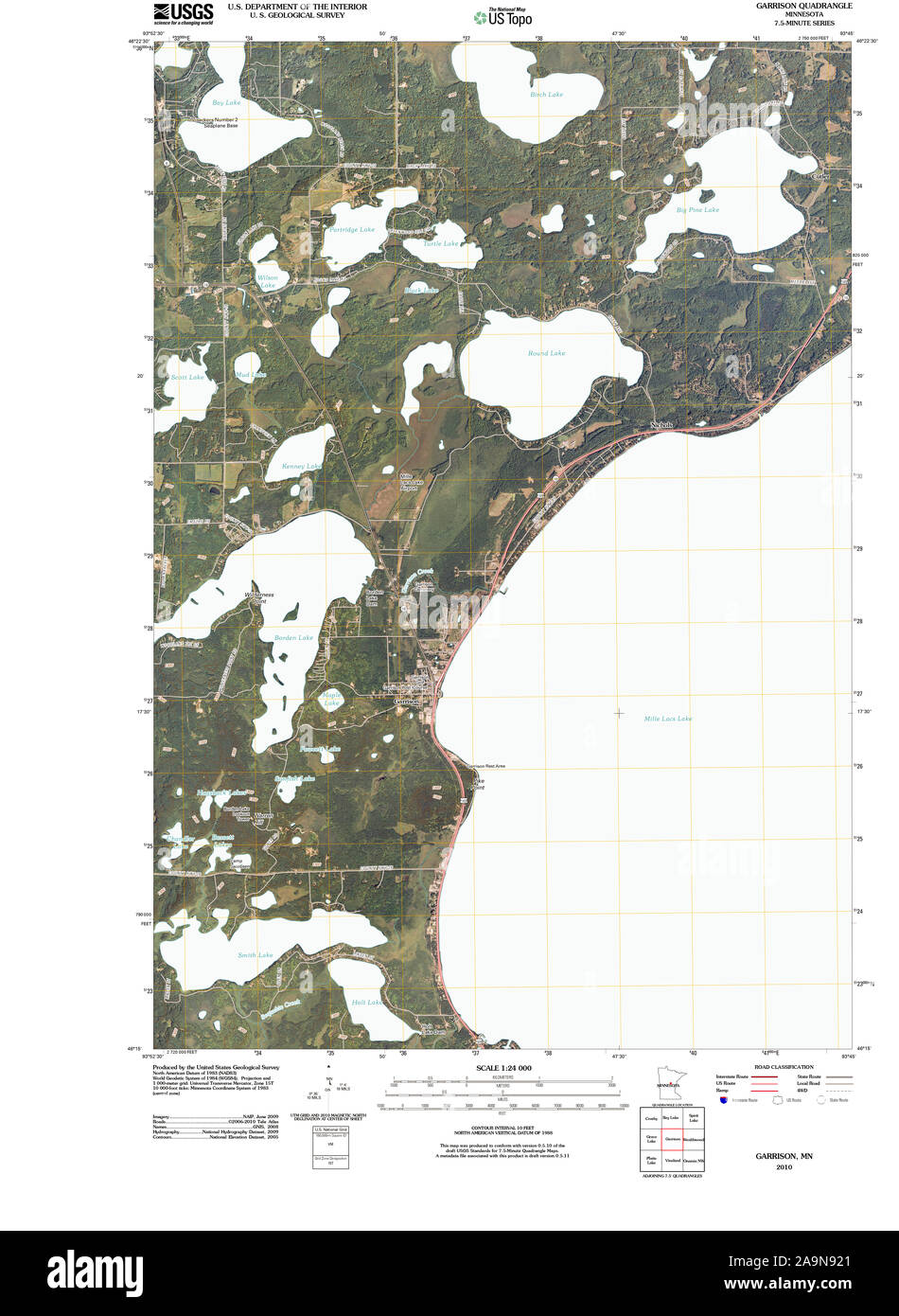 Mappa di garrison minnesota immagini e fotografie stock ad alta