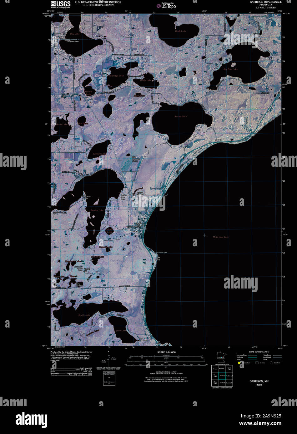 Mappa di garrison minnesota immagini e fotografie stock ad alta