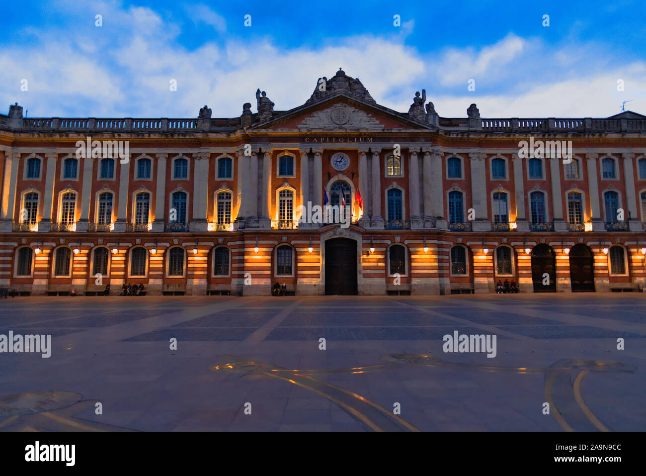 Place du Capitole, Municipio di Tolosa, Francia Foto Stock