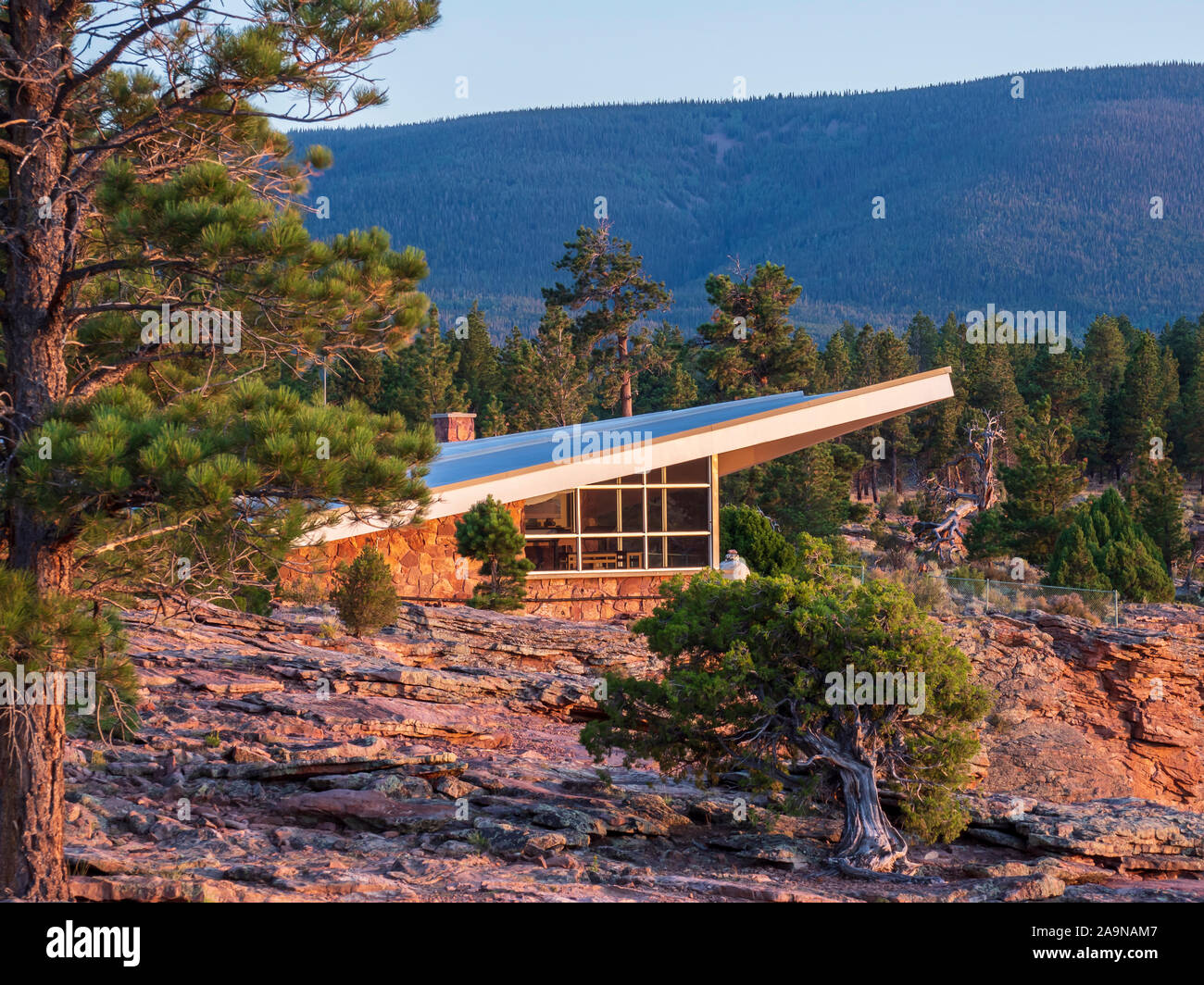 Red Canyon Visitor Center, Ashley National Forest vicino olandese John, Utah. Foto Stock