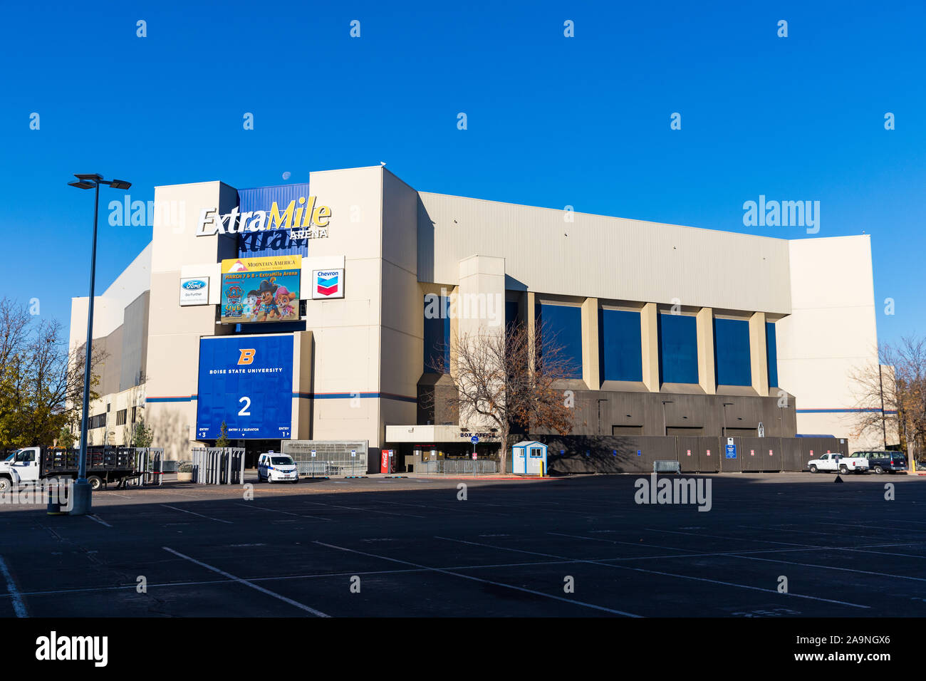 Boise, ID / STATI UNITI D'America - 16 Novembre 2019: ExtraMile Arena sul Boise State University Campus Foto Stock