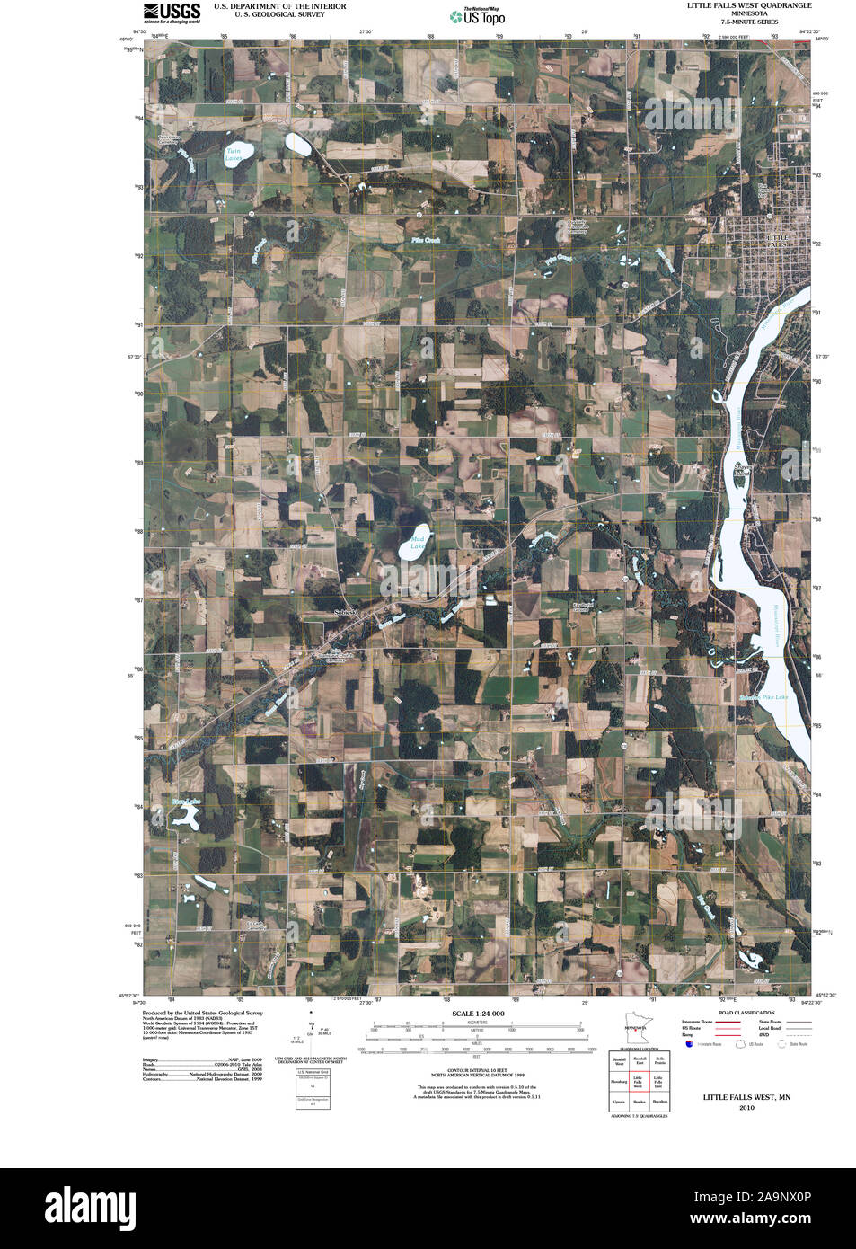 Mappa di little falls minnesota immagini e fotografie stock ad alta