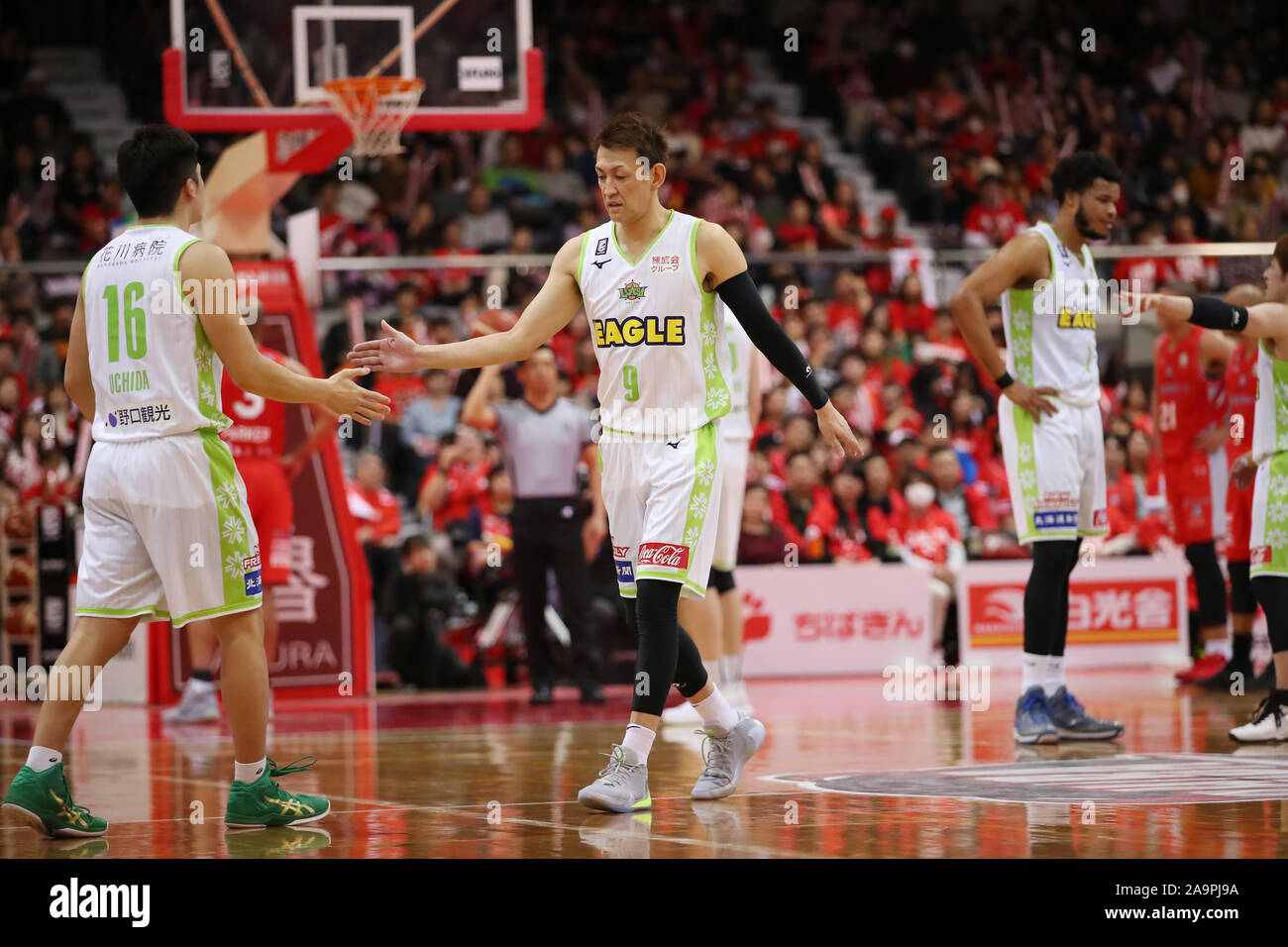 Takehiko Orimo (Levanga), 17 novembre 2019 - Basket : 2019-20 B.LEGA B1 gioco tra getti di Chiba 76-81 Levanga Hokkaido a Funabashi Arena, Chiba, Giappone. (Foto di YUTAKA/AFLO SPORT) Foto Stock