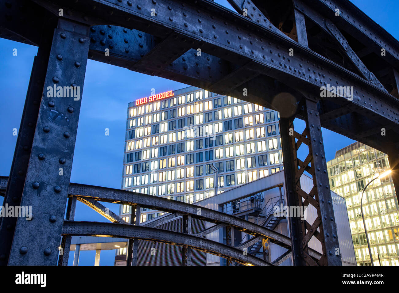 Amburgo, casa editrice Der Spiegel news magazine, Hafencity, Foto Stock