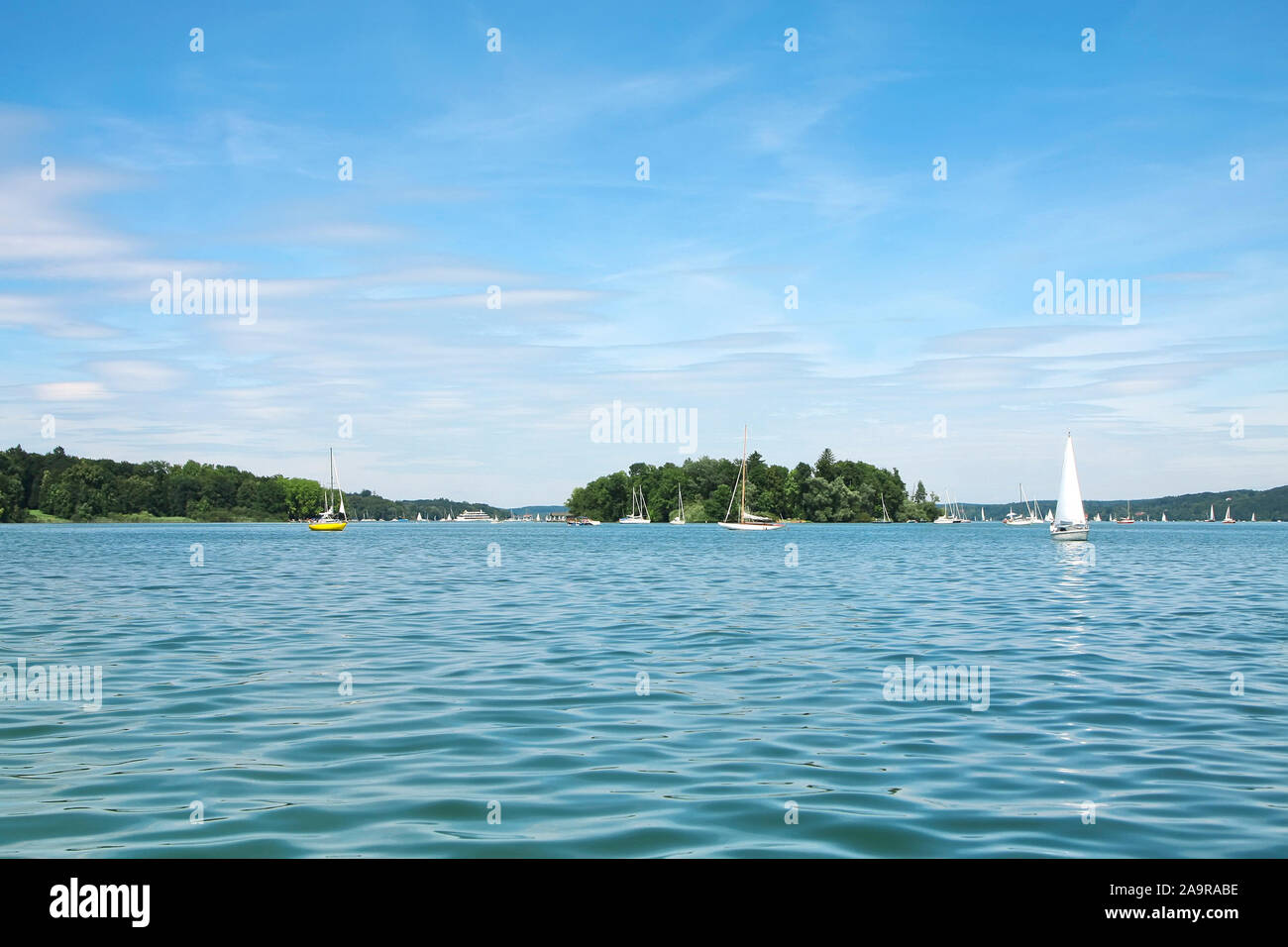 Die schoene Roseninsel im Starnberger See Foto Stock