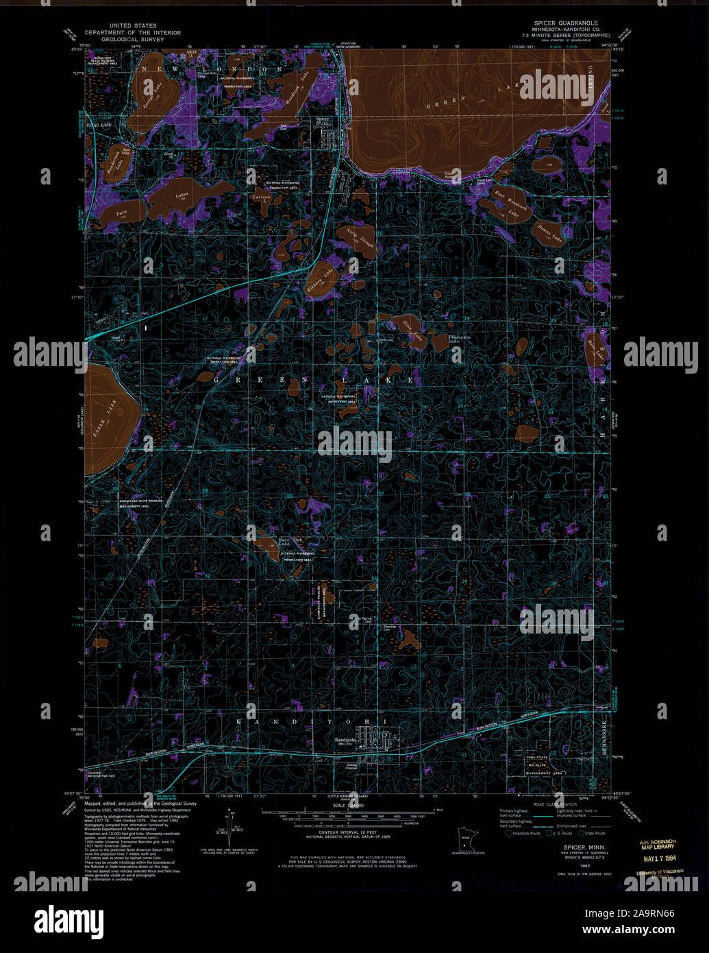 Mappa di spicer minnesota immagini e fotografie stock ad alta
