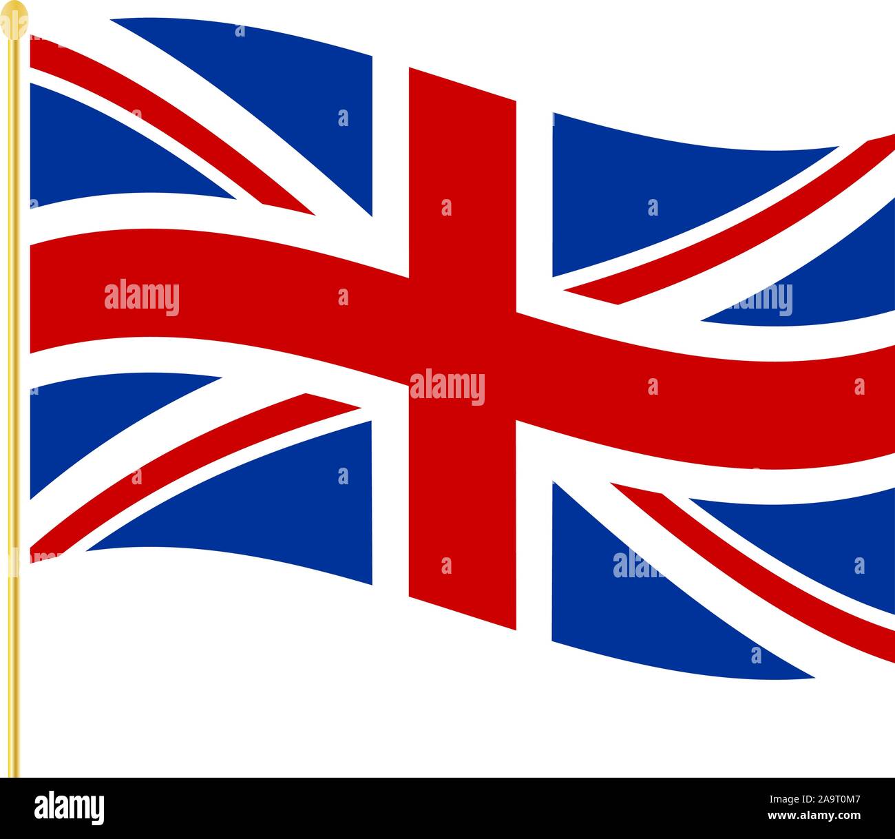 Regno Unito di Gran Bretagna e Irlanda del Nord pennone icona. Illustrazione Vettoriale