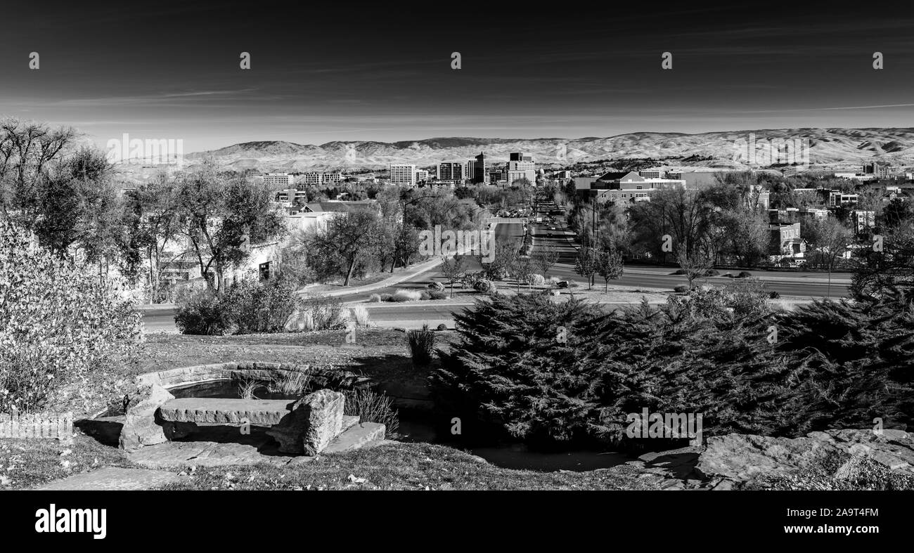 Paesaggio di Boise dalla stazione depo il capitale boulevard Foto Stock