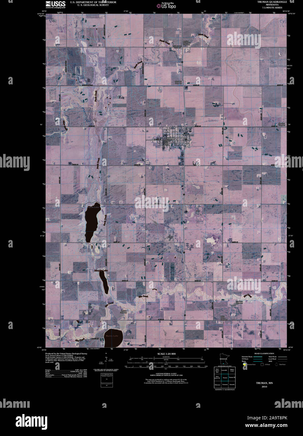 Mappa di truman minnesota immagini e fotografie stock ad alta