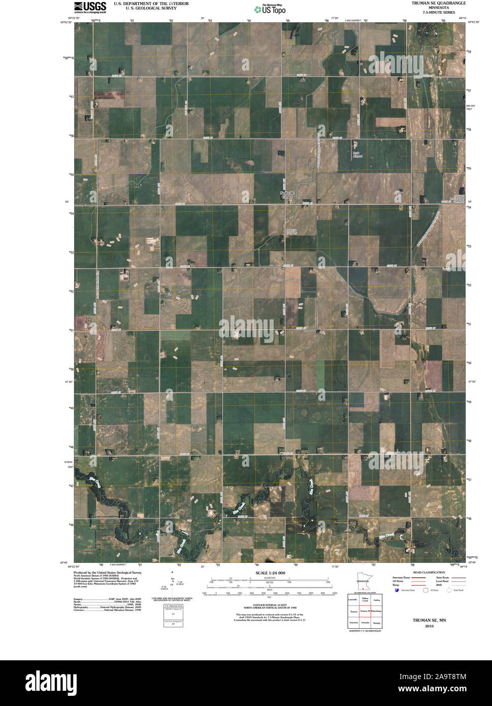 Mappa di truman minnesota immagini e fotografie stock ad alta