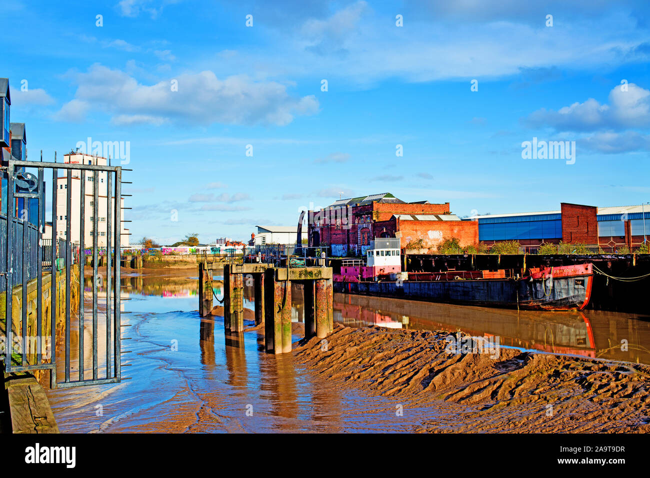 Fiume Hull, East Riding nello Yorkshire, Hull, Inghilterra Foto Stock
