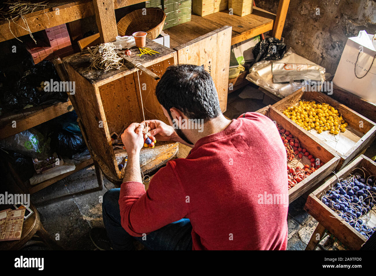 Sapone Sharkass (Il Savon Al Sharkass), Souk, Tripoli, Libano Foto Stock