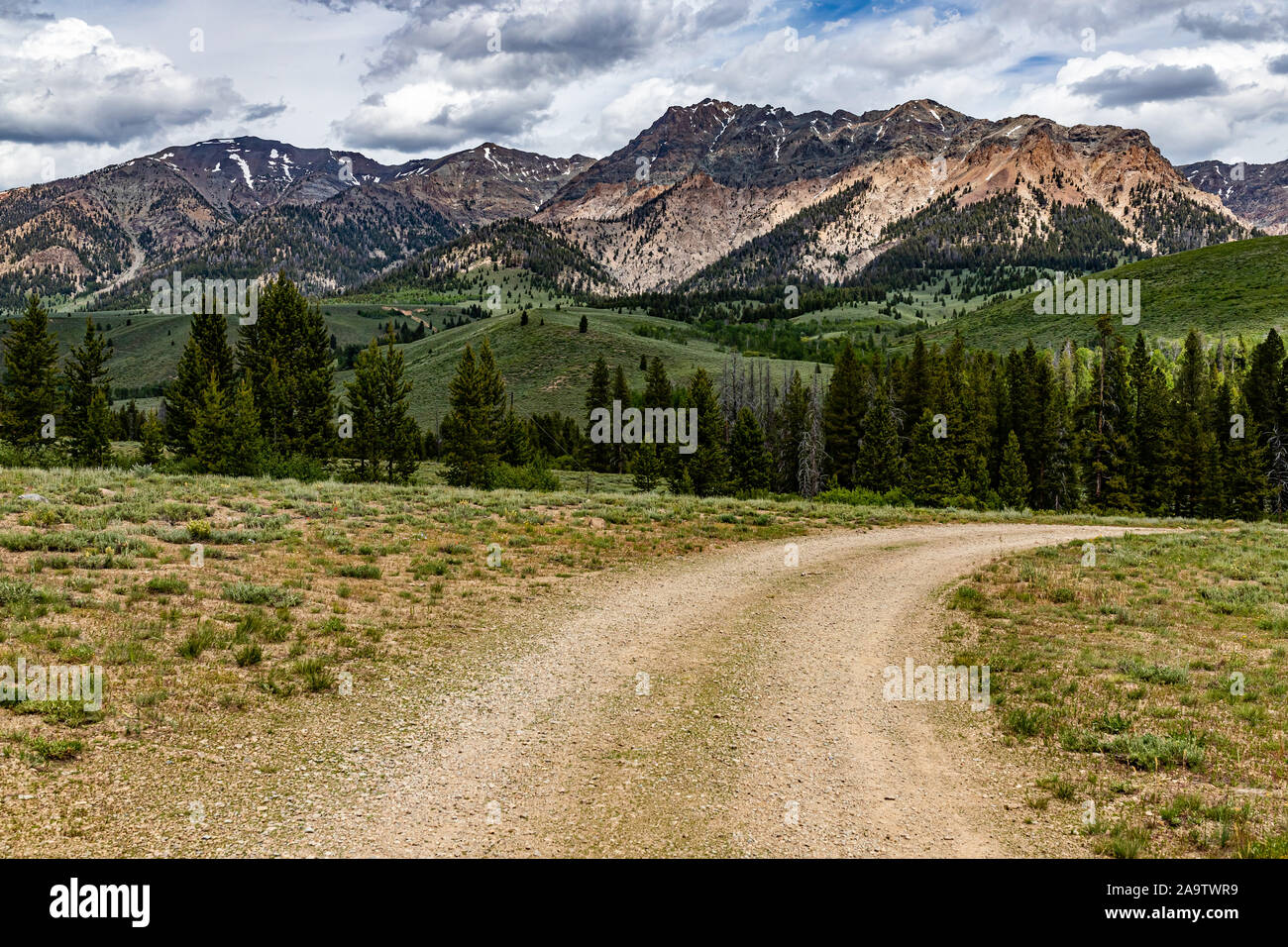 Picco di Boulder in Sawtooth National Forest vicino Ketchum, Idaho. Foto Stock