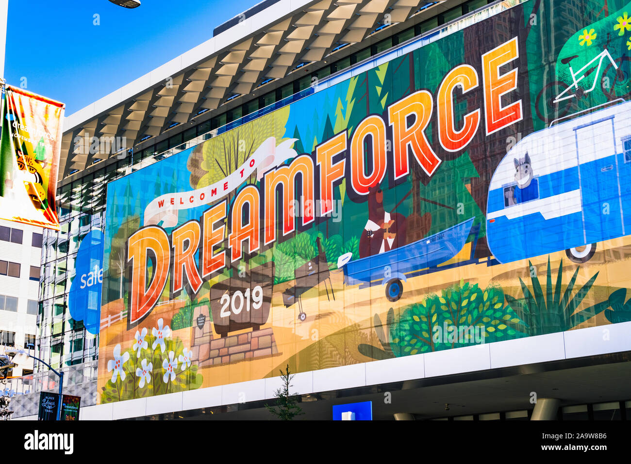 Nov 17, 2019 San Francisco / CA / STATI UNITI D'AMERICA - Dreamforce convenzione annuale si svolge al Moscone Center; Dreamforce è un utente annuale conferenza ospitata dal Foto Stock