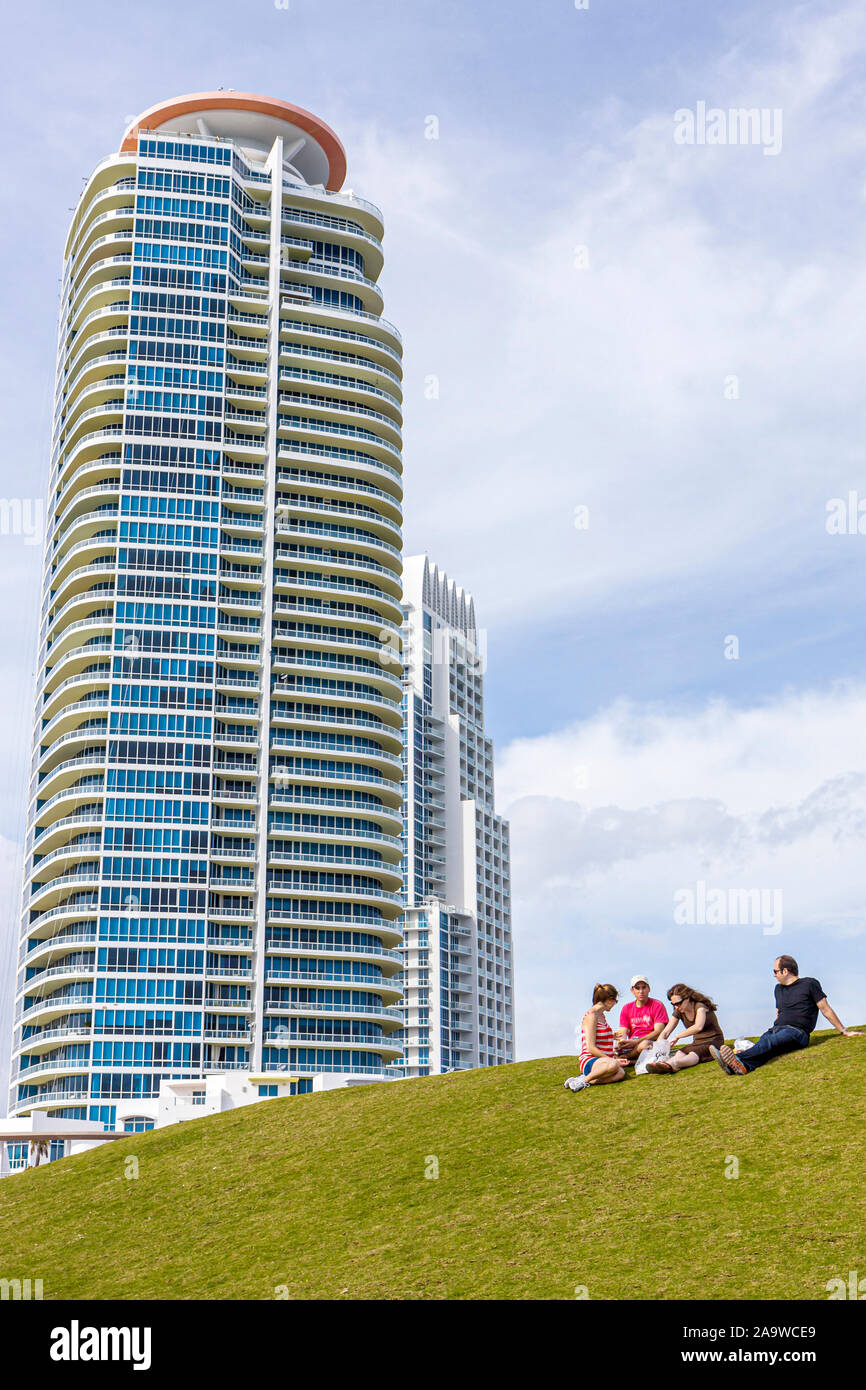Miami Beach Florida, South Pointe Park, Point, grattacieli grattacieli edificio edifici condominio appartamenti residenziali alloggio, F Foto Stock