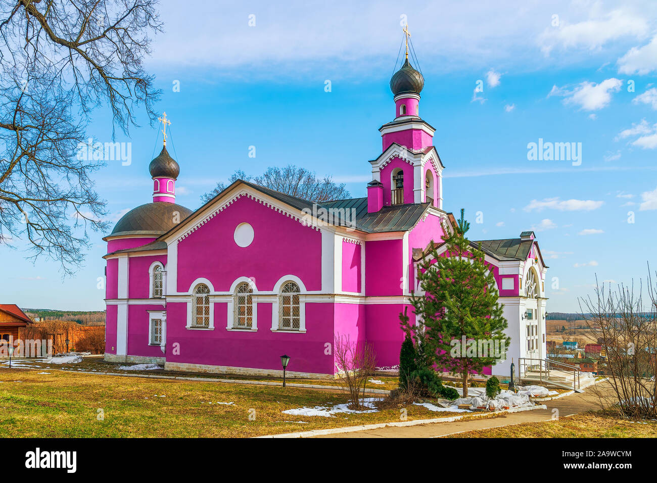 Chiesa di Santa Croce esaltazione nel convento di Santa Croce in Gerusalemme. Lukino. Oblast di Mosca. La Russia Foto Stock