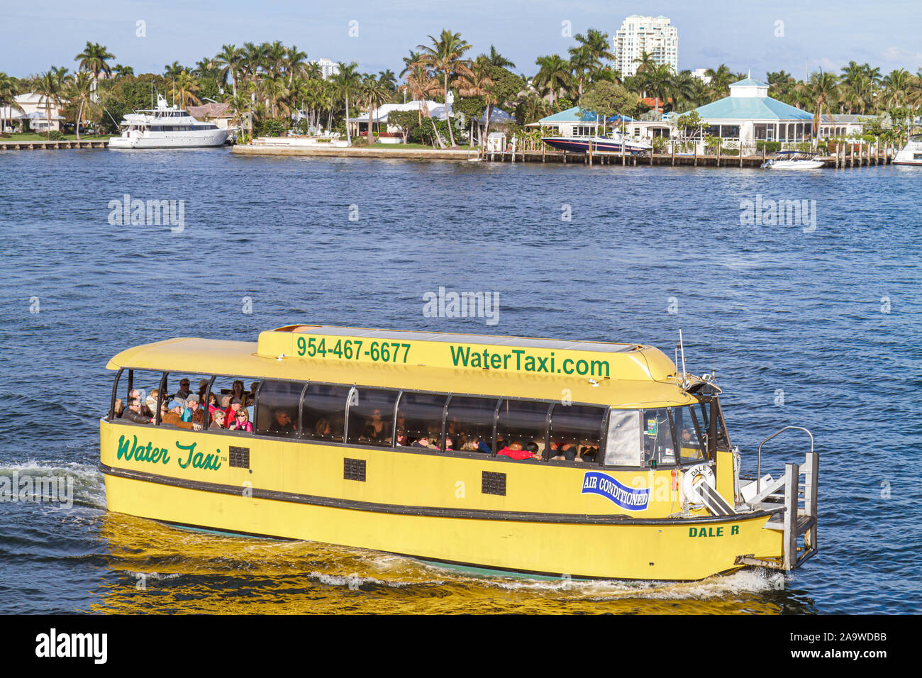 Fort ft. Lauderdale Florida, taxi acqueo Intracoastal, taxi, barca, FL100214128 Foto Stock