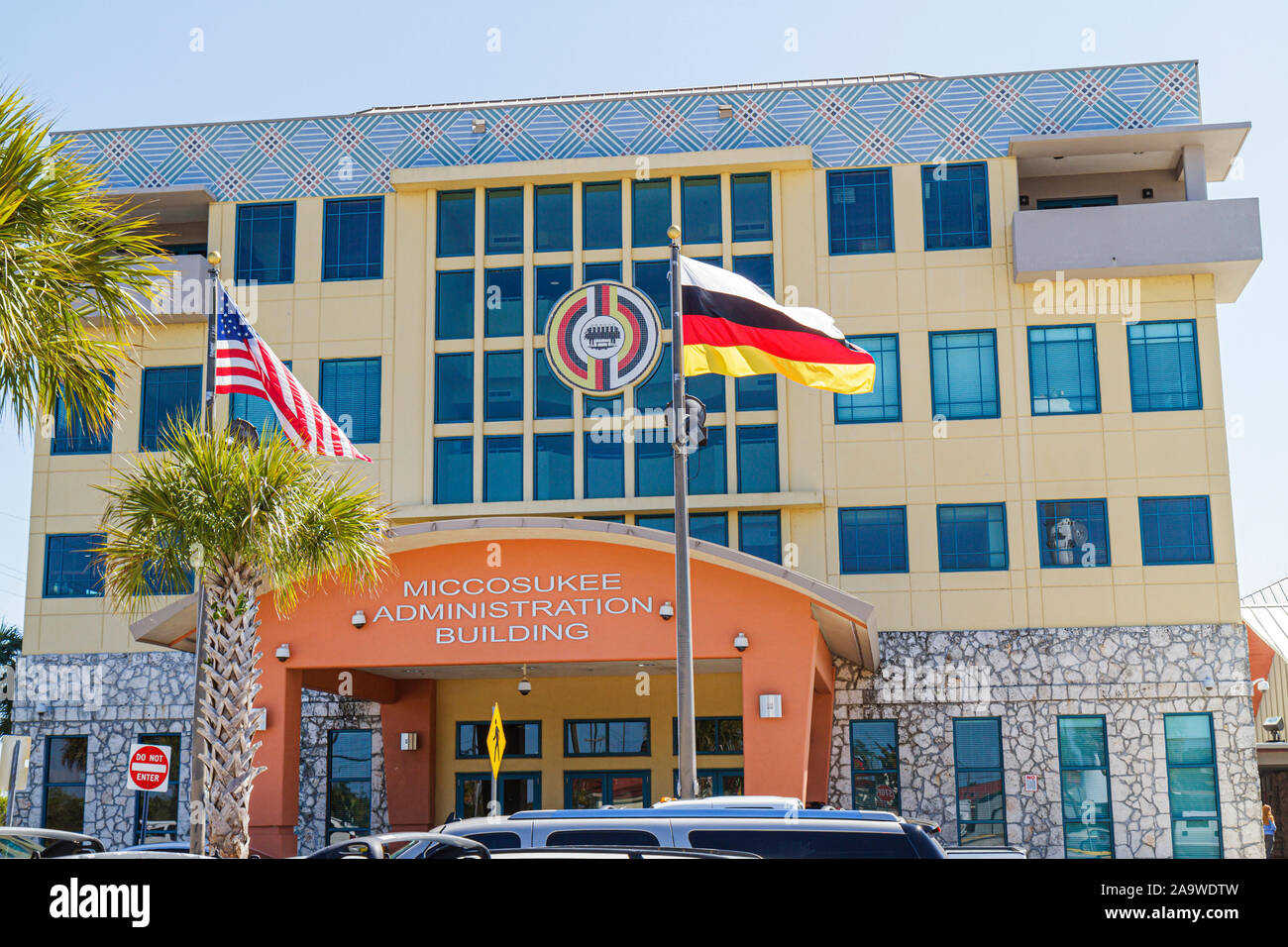 Florida The Everglades, US Highway Route 41, Tamiami Trail, Miccosukee Seminole Indian, nativi americani Indiani popoli indigeni, prenotazione, tribù, Admini Foto Stock