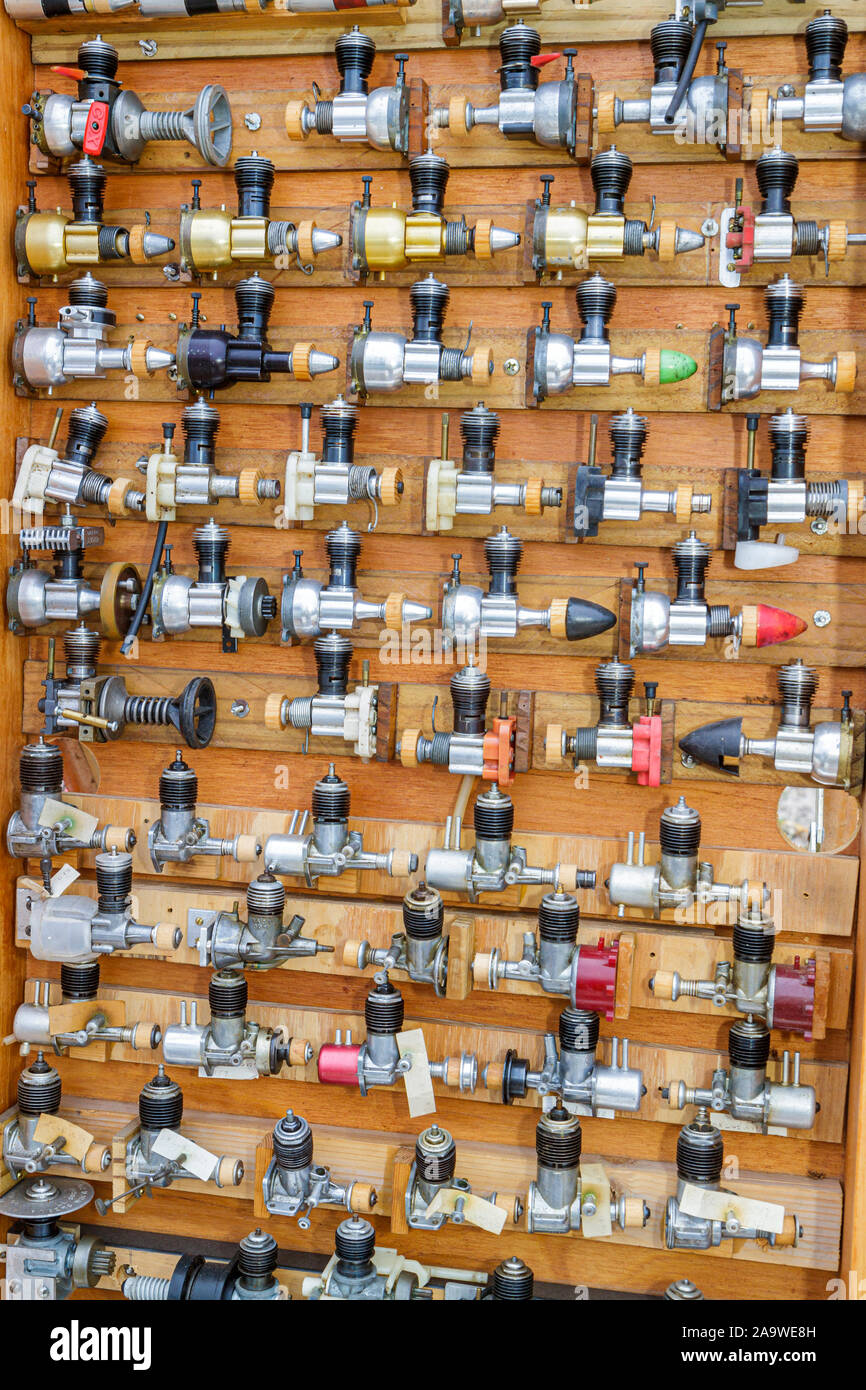 Forte di estero ft. Myers Florida, Koreshan state Historic Park, Antique Engine Show, modellino aereo, model boat, FL100322083 Foto Stock