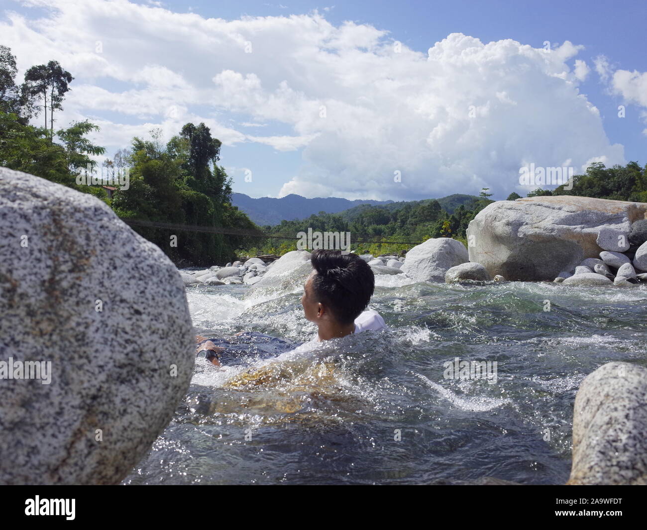 Polumpong Melangkap Visualizza il sito del campo Foto Stock