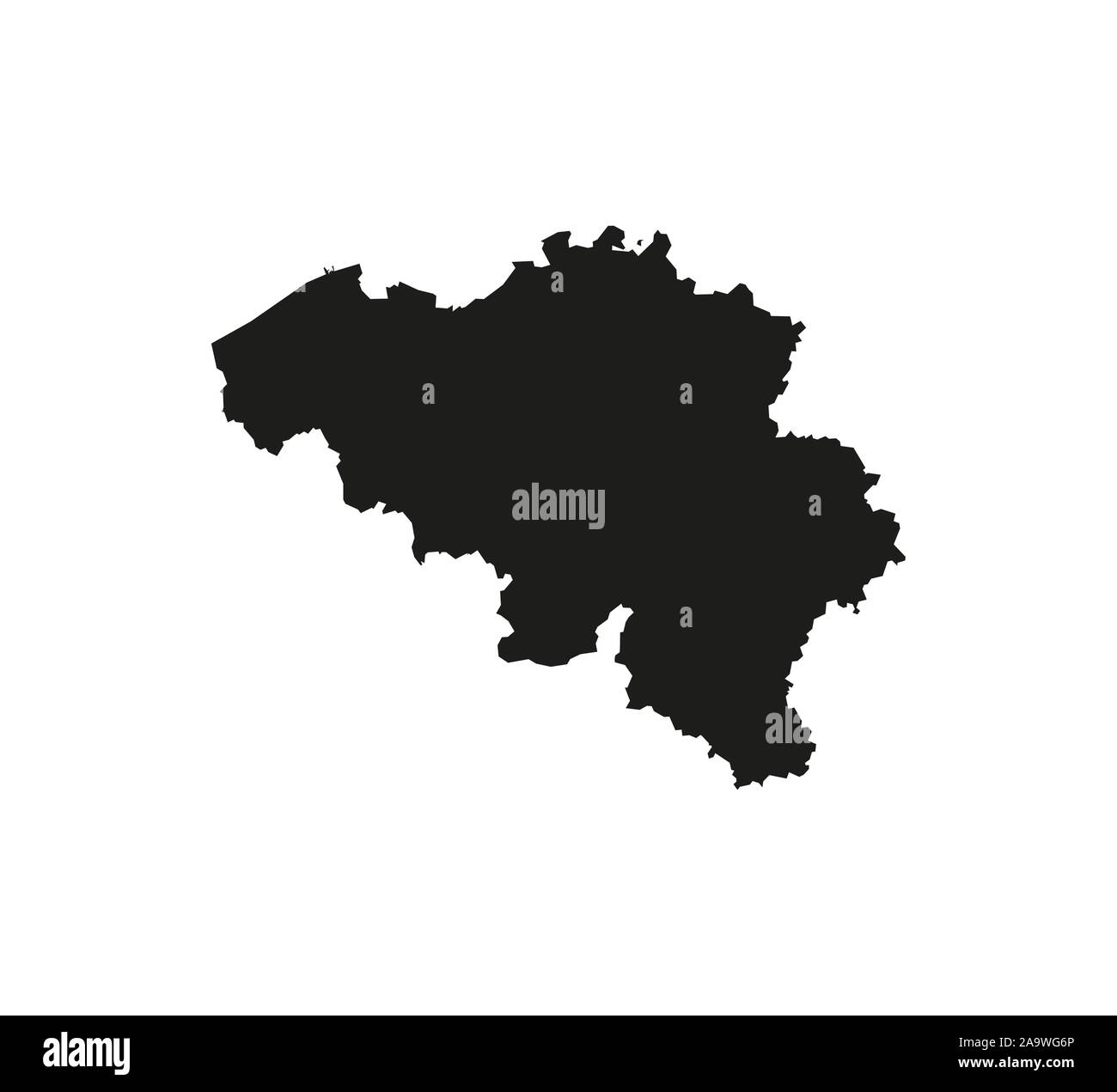 Belgio mappa su sfondo bianco. Illustrazione Vettoriale. Illustrazione Vettoriale