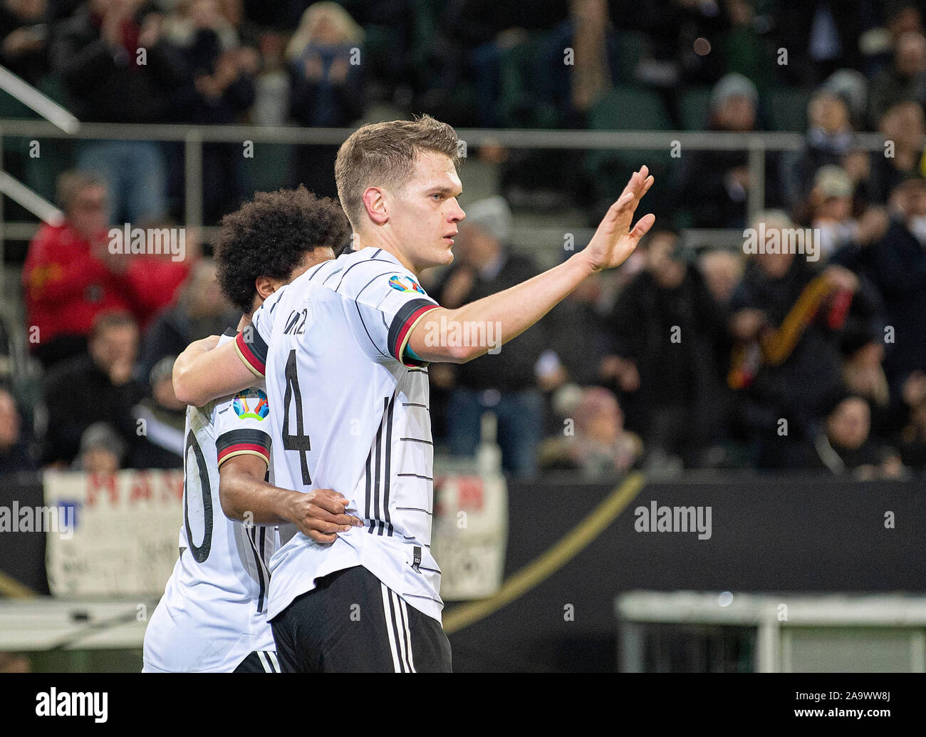 Il giubilo Matthias GINTER (GER) ha conquistato il suo obiettivo di 1: 0, calcio Laenderspiel, Campionato Europeo di qualificazione, gruppo C 9. giornata, Germania (GER) - Bielorussia (BLR), 16/11/2019 in Borussia Monchengladbach/Germania. € | Utilizzo di tutto il mondo Foto Stock