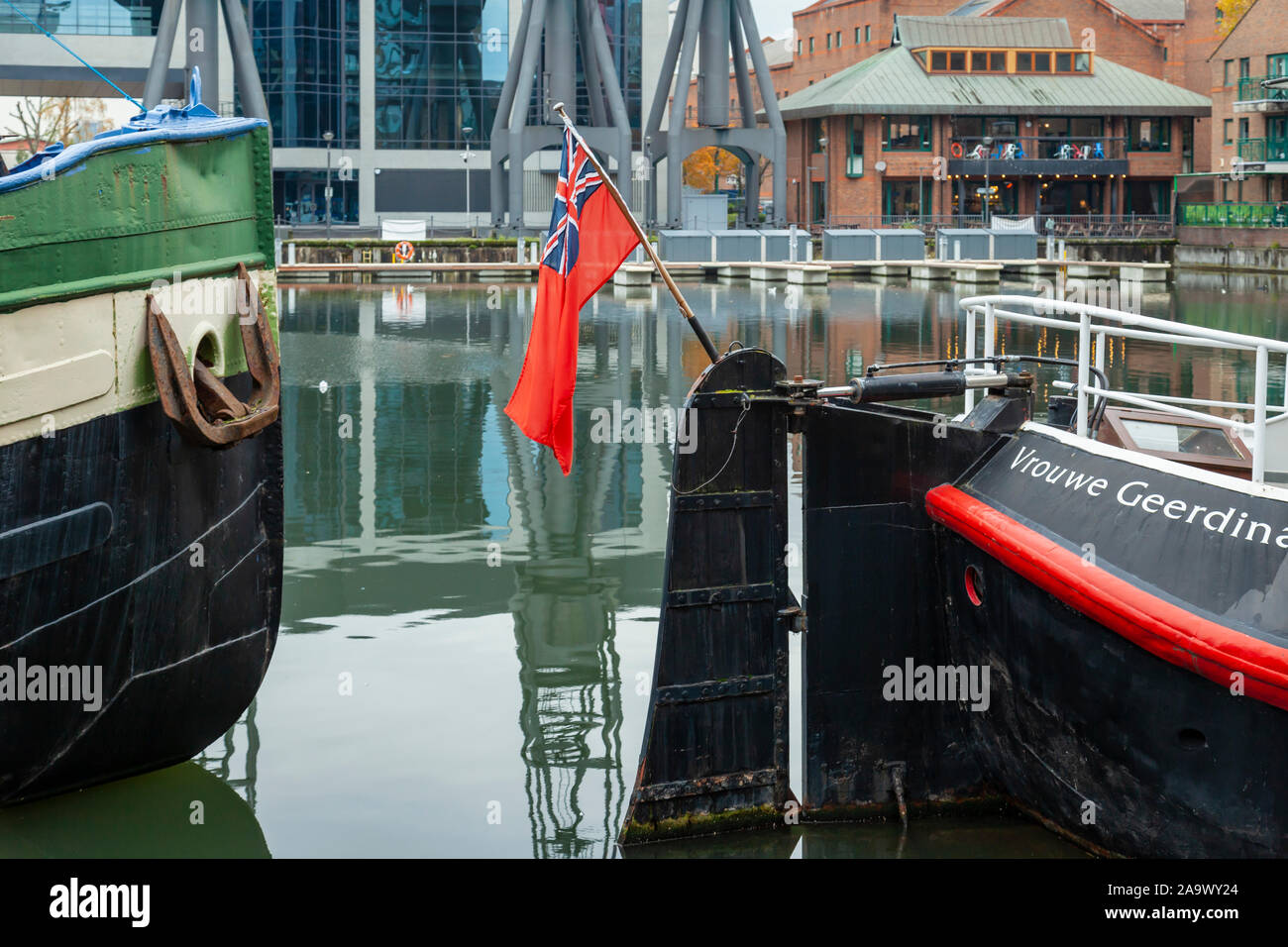 Millwall Inner Dock, Canary Wharf, Londra. Foto Stock