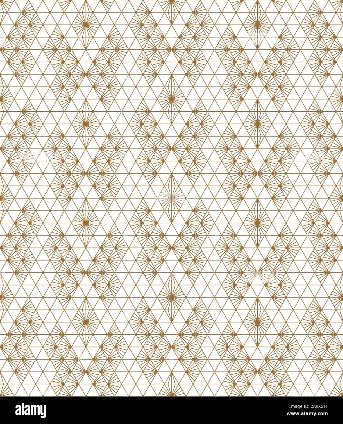 Bellissima Seamless pattern giapponese kumiko per shoji schermo grande design per qualsiasi finalità. Disporre in uno schema a scacchiera.tradizionale giapponese wal Illustrazione Vettoriale