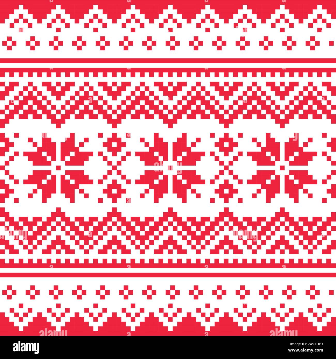 Vettore di Natale seamless pattern invernale, ispirato dalla popolazione Sami, Lapponia folk art design tradizionale, della maglieria e del ricamo Illustrazione Vettoriale