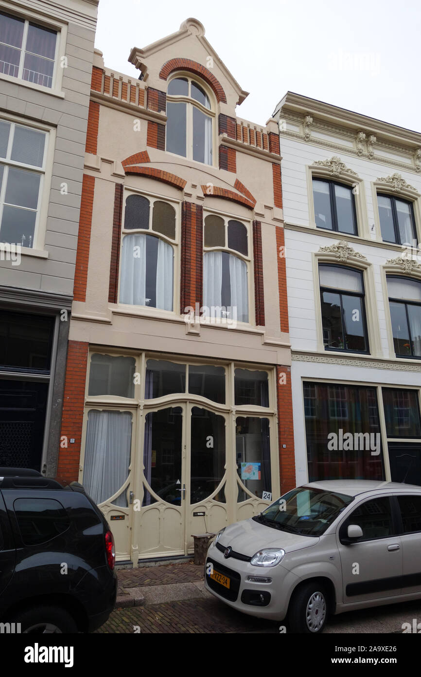 Caratteristica casa in Steegoversloot, Dordrecht, Paesi Bassi, Europa Foto Stock